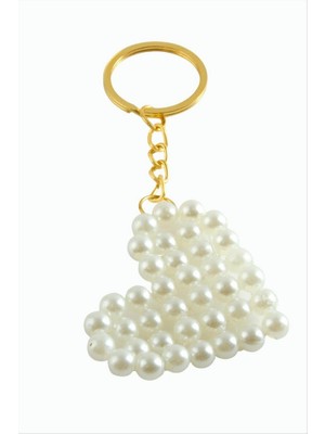 Zero Land Gld-Spt- Kalp Inci Anahtarlık - Beyaz