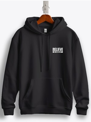 MGAX Believe In Yourself Arma Baskılı Regular Kapşonlu Sweatshirt