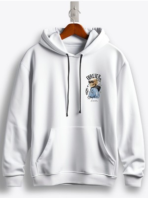 MGAX Skull Forever Cool Arma Baskılı Regular Kapşonlu Sweatshirt