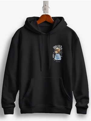 MGAX Skull Forever Cool Arma Baskılı Regular Kapşonlu Sweatshirt