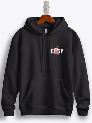 MGAX Sevimli Ayı Take It Easy (Boşver) Arma Baskılı Regular Kapşonlu Sweatshirt