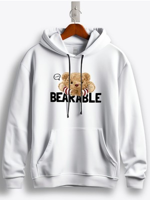 MGAX Sevimli Ayı Bear Able Baskılı Regular Kapşonlu Sweatshirt