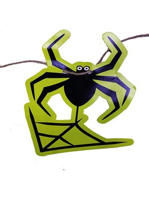 Livenda Örümcek Şekilli Asmalı Halloween Flama Banner Afiş 2 Metre