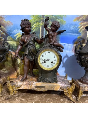 Fransız Şömine Saati Seti