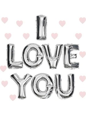 Livenda I Love You Folyo Balon Gümüş Renk 35 cm