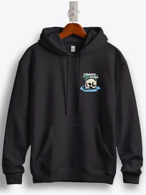 MGAX Deniz Summer Skull Arma Baskılı Regular Kapşonlu Sweatshirt