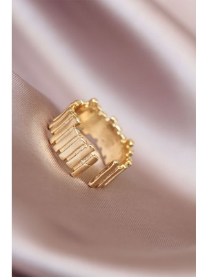 Fantastik Store Gold Renk Metal Ayarlamalı Kadın Yüzük - Lisinya