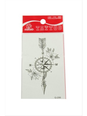 Zero Land Gld-Spt- Pusula Tattoo Dövme Sticker - Beyaz