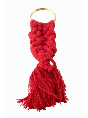 Zero Land Gld-Spt- Örgülü Ipli Anahtarlık - Kırmızı