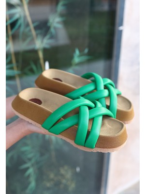 Fantastik Store Tenda Yeşil Cilt Terlik - Lisinya