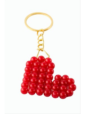 Zero Land Gld-Spt- Kalp Inci Anahtarlık - Kırmızı