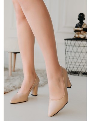 Fantastik Store Giort Nude Cilt Topuklu Ayakkabı - Lisinya