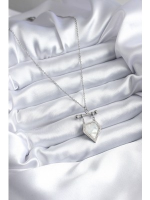 Fantastik Store 316L Çelik Gümüş Renk Zirkon Taş Detay Kadın Kolye - Lisinya