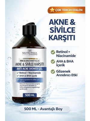 Neutroperia Akne ve Sivilce Karşıtı Duş jeli 500 ML