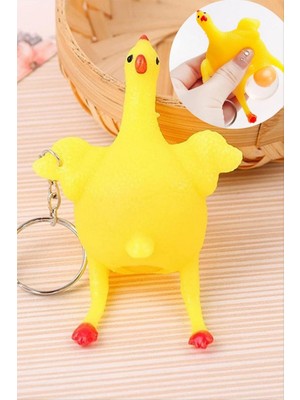 Zero Land Gld-Spt- Tavuk Silikon Anahtarlık - Sarı