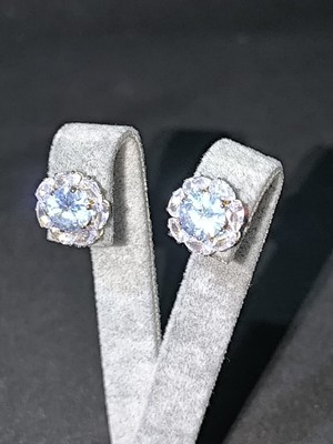 Vulwox Altın Taşlı Çiçek Küpe