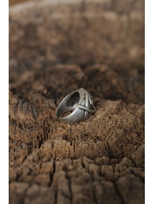 Fantastik Store Ayarlanabilir Kuru Kafa Tasarımlı Erkek Yüzük - Lisinya