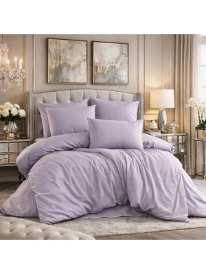 Vionetta Ranforce % 100 Pamuk Açık Gri Düz Renk Lastikli Çarşaflı 2 Yastıklı Tek Kişilik Nevresim Takımı