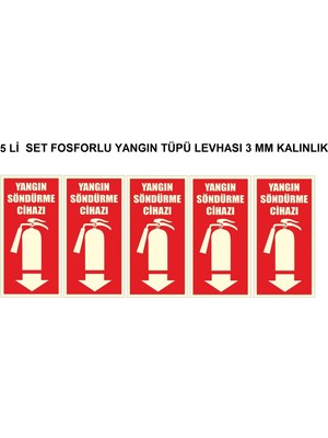 İnterform Interform Fosforlu Yangın Söndürücü Levhası 5’li Set