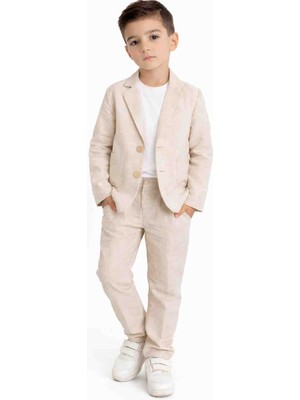 UmBaby Erkek Çocuk Keten 3’lü Takım Dügün &bayramlık Şık Kombin