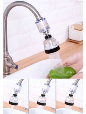 Filtreli Su Tasarruflu 3 Fonksiyonlu Oynar Musluk Başlığı - Şeffaf - Lisinya