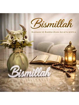 Genel Dekoratif Bismillah Yazısı 3D