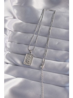 Fantastik Store 316L Çelik Zincir Gümüş Renk Lazer Işlemeli Göz Figür Tarot Kolye - Lisinya