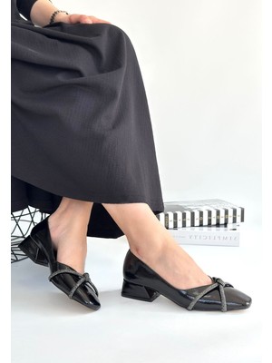 Fantastik Store Pety Siyah Rugan Topuklu Ayakkabı - Lisinya
