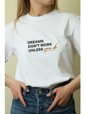 Velmora Fashion Unisex Oversize 24/1 Penye Dtf Baskılı Tişört - DTF229