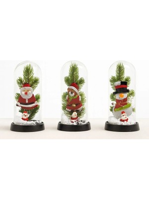 Fantastik Store Yılbaşı Temalı Işıklı  Dekoratif Cam Fanus ALK5075 - Lisinya