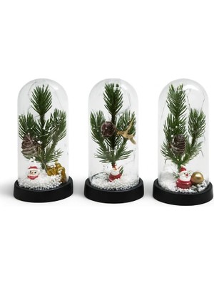 Fantastik Store Yılbaşı Temalı Işıklı  Dekoratif Cam Fanus ALK5074 - Lisinya