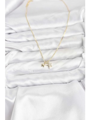 Fantastik Store Pirinç Gold Renk Yıldız Minimal Kadın Kolye - Lisinya