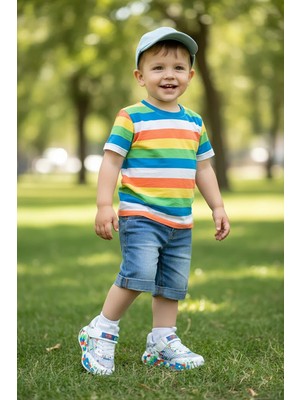Ayakkabı Fuarı Elit LS-B-03-26Y Bebe Erkek Çocuk Yürüyüş Ayakkabısı Beyaz