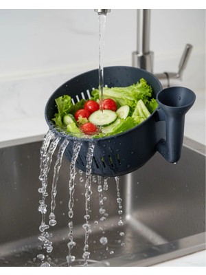 Mulvxkrg KRG02 Çok Amaçlı Sebze Yıkayıcı Ergonomik Tasarım Süzgeçli Mutfak Kabı (Mulvix)