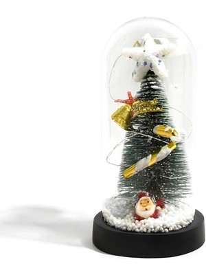 Fantastik Store Yılbaşı Temalı Işıklı  Dekoratif Cam Fanus ALK5077 - Lisinya