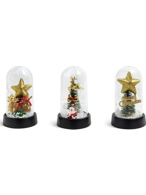 Fantastik Store Yılbaşı Temalı Işıklı  Dekoratif Cam Fanus ALK5038 - Lisinya