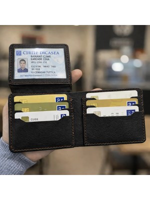 Bakani Leather Hakiki Deri Erkek Cüzdan – Çok Gözlü Kartlık Bölmeli, Kimlik Pencereli Şık Cüzdan , Hediyelik