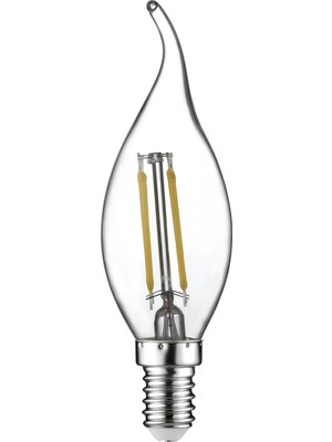 Horoz FLAME-6W Beyaz Kıvrık Filament LED Ampul E14