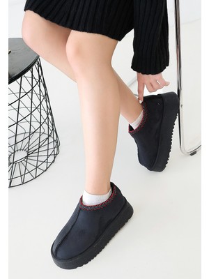 Fantastik Store Foyk Siyah Süet Bot - Lisinya