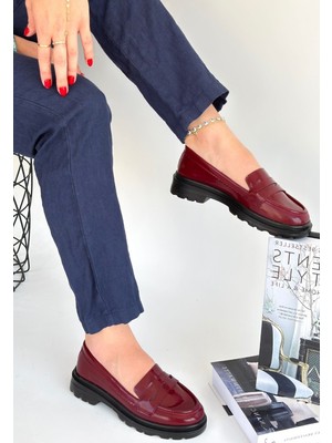 Fantastik Store Narli Bordo Rugan Oxford Ayakkabı - Lisinya