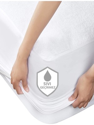 Cebhay Micro Fitted Full Kenar Su Sıvı Geçirmez Alez Çarşaf Tek Çift Kişilik Beyaz Renkli Yatak Koruyucu
