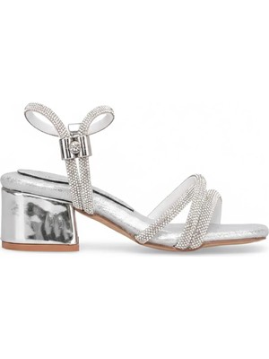 Ayakkabı Fuarı Elit A-P-K95-26Y Patik Kız Çocuk Abiye Ayakkabı Gümüş