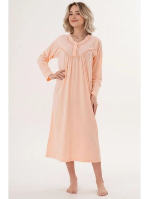 Markalinda %100 Pamuk Büyük Beden Kadın Gecelik 2202
