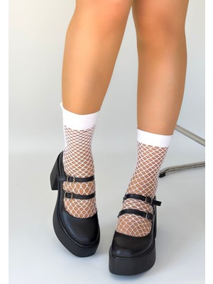 Fantastik Store Jarlo Siyah Cilt Dolgu Topuk Ayakkabı - Lisinya