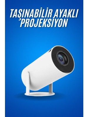Fantastik Store Sinema Projektörü Android HDMI USB Wifi Ses Çıkışlı Ayaklı Projeksiyon Taşınabilir - Lisinya