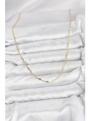 Fantastik Store cm 14K Gold Renk Pirinç Ataç Zincir 60 cm Kadın Kolye - Lisinya