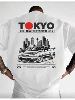 Divin Tokyo Baskılı Tişört –oversıze Şık Tasarım