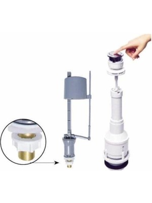 Fantastik Store Klozet Sifon Basmalı Rezervuar Iç Takım Su Tasarruflu ( Lisinya )