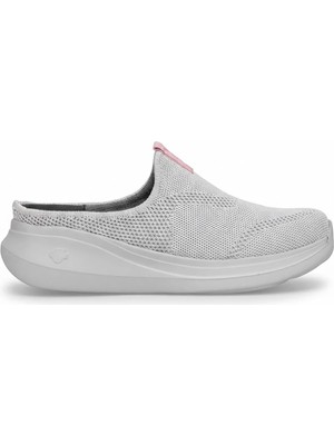 King Paolo K5221 Alabanda Kadın Memory Foam Sabo Terlik Gri