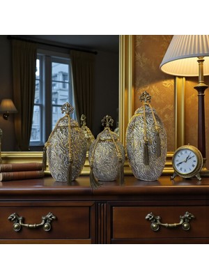 Sleep Nova Imperial Globe Gold Dekoratif Masa Saati – Mermer Desenli Lüks Ofis & Salon Saat